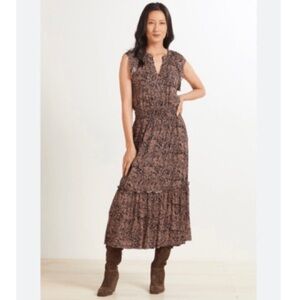 Roan + Ryan Emberly Maxi Floral Flutter Sleeves Smocked Waist Dress Women’s